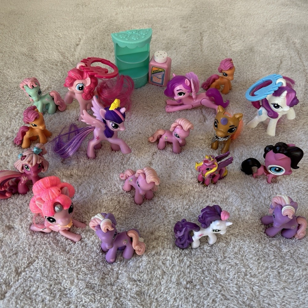 MY LITTLE PONY Blind Bag Figures Mixed Lot of 15 Figurines & 2 Zuru Ponies